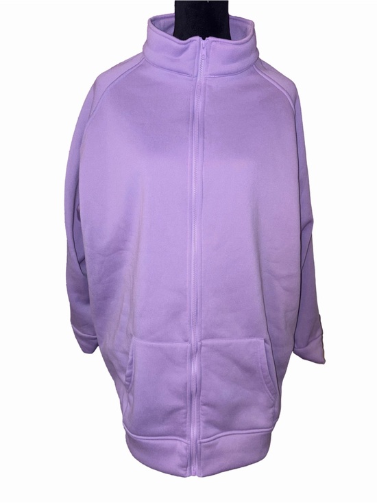 Other - 🆕💜Lavender Zip-Up Fleece Jacket Mens XL Soft Cozy Full Zip Stand Collar Pock